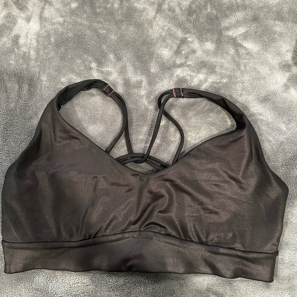 Athleta. Low impact elation shimmer sports bra.